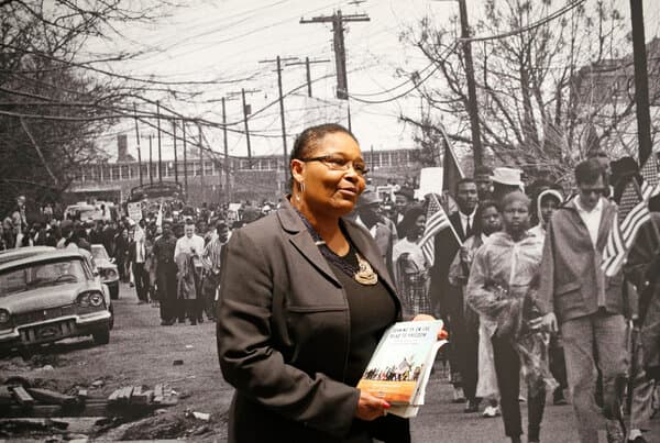 A portrait of Lynda Blackmon Lowery, a key figure in the Selma voting rights marches.