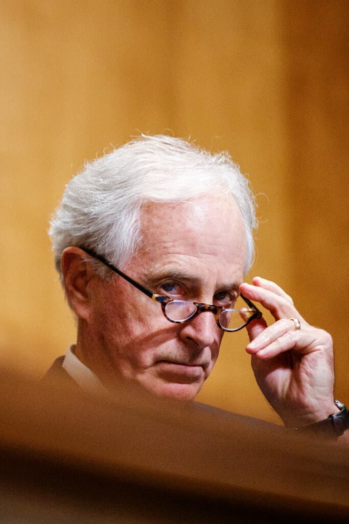 Republican lawmakers at a press conference discussing their departure from Congress and criticisms of Trump