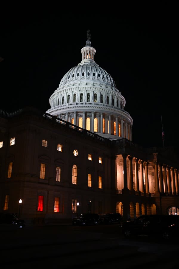 US Capitol building where the House passed a spending package to avert a shutdown