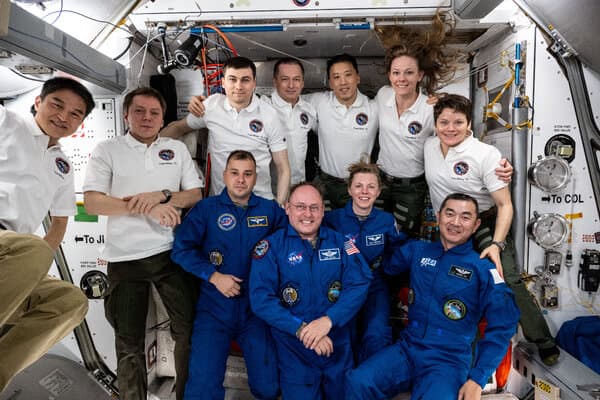 NASA astronauts on the International Space Station