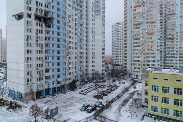 A schematic or visual representation of the Oreshnik ballistic missile used by Russia