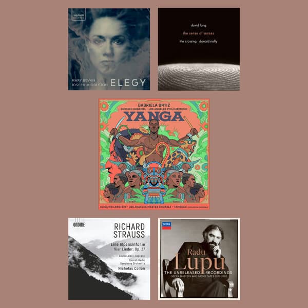 Grid layout of five classical music album covers for January 2026